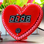 Навчальний конструктор радіолюбителя електронний годинник серце Love + будильник, фото 5