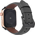 Шкіряний ремінець Promate Stitch-42ML для Apple Watch 42-44 мм 1/2/3/4/5/6/SE Black (stitch-42ml.black), фото 3