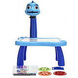 Дитячий стіл проектор для малювання з підсвічуваннямProperty стіл дитячих мольберт Baby для малювання СІНІЙ, фото 4