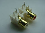 Роз'єм RCA (тюльпани) GOLD 2p для звукових карт, фото 5