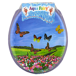 Кришка для унітаза Aqua Fairy м'яка фіолетова