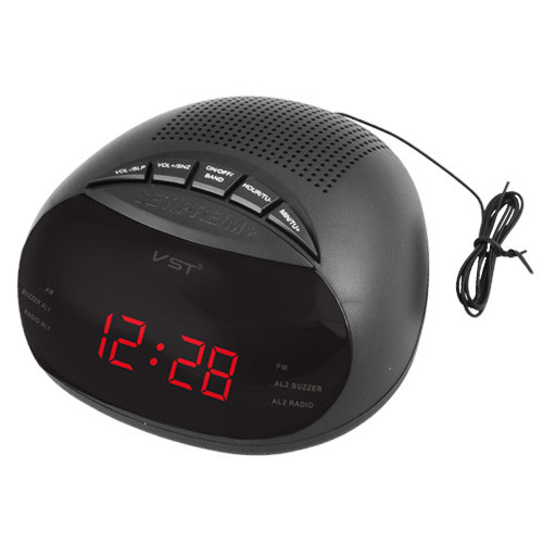 Годинник радіо VST 901-1 червоні, радіо FM, 220V