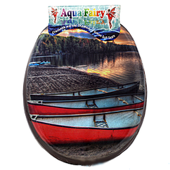 Кришка для унітаза Aqua Fairy м'яка коричнева