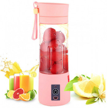 Портативний фітнес блендер USB Smart Juice Cup Fruits 6 ножів rose
