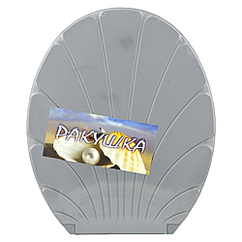 Кришка для унітазу пласмасова мушля металік