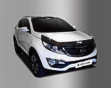 Дефлектор капоту (мухобійка) Kia Sportage 2010-2015 (Autoclover D542), фото 8