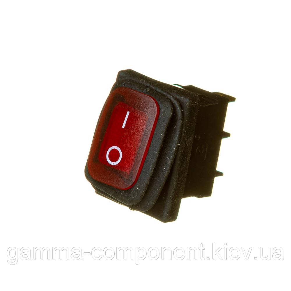 Перемикач KCD1-2-101NW 220V червоний