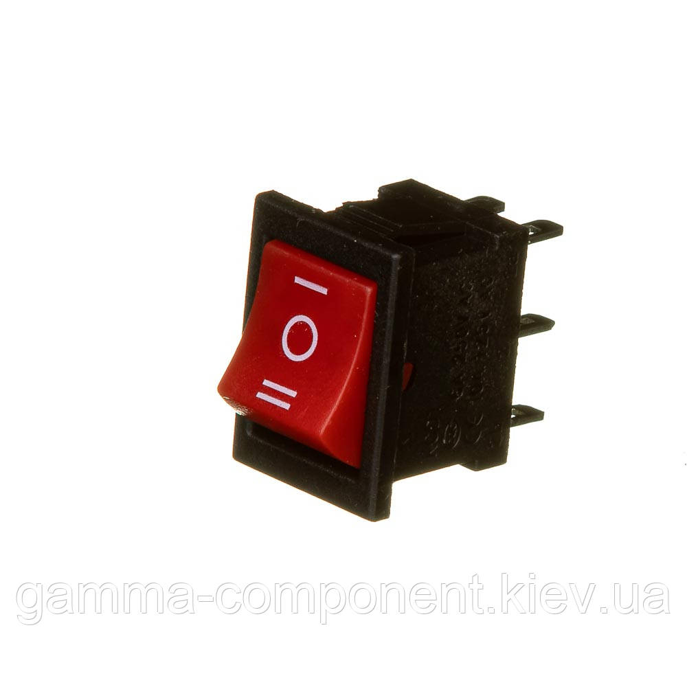 Перемикач KCD1-203-1 ON-ON (6 pin) червоний Daier