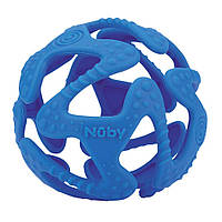 Прорізувач силіконовий м&apos;ячик 3міс + Tuggy Teething Ball Nuby blue