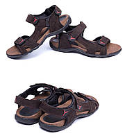 Чоловічі шкіряні босоніжки E-series Active Drive коричневий. Чоловічі шкіряні схили, сланці, босоніжки