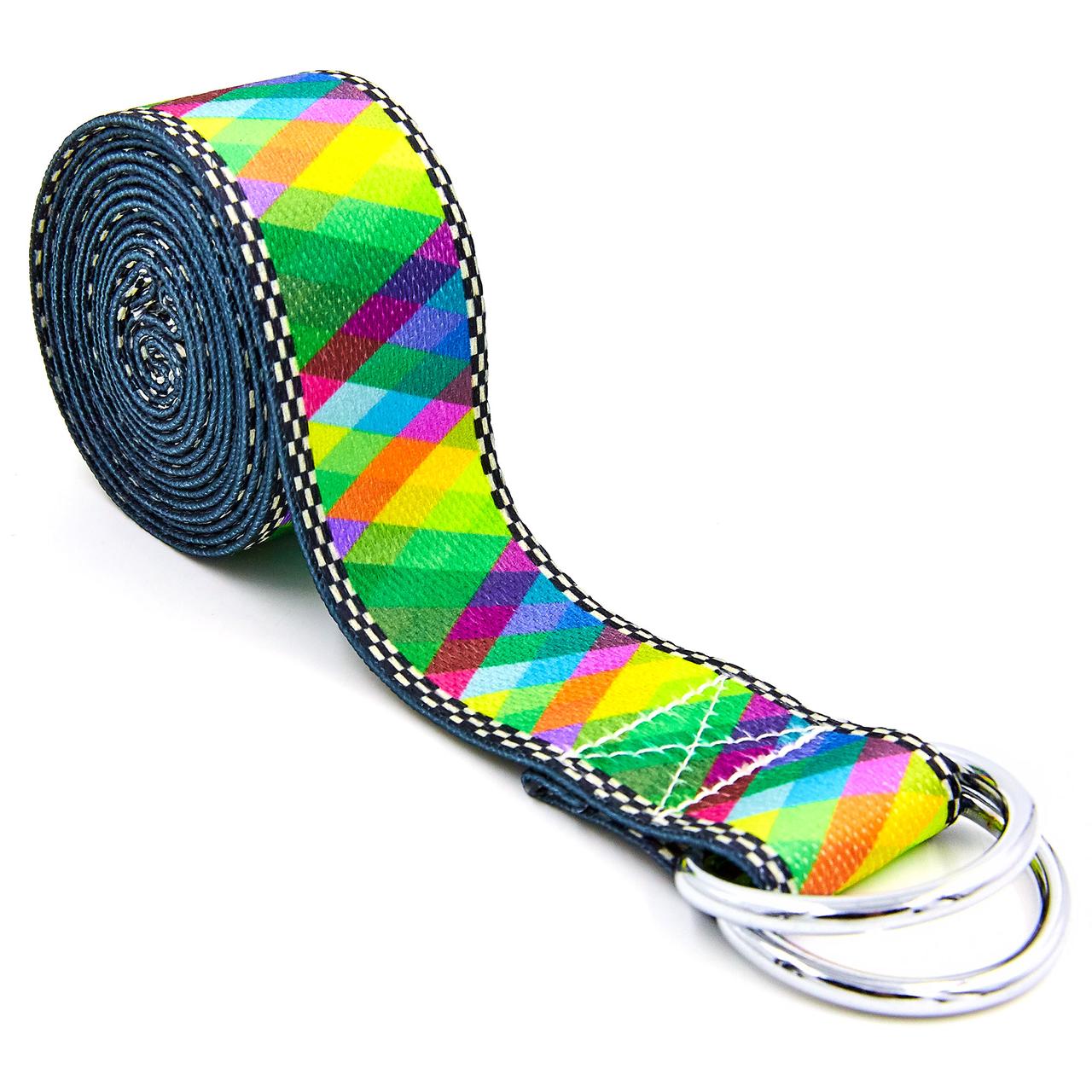 Ремінь для йоги пояс для занять йогою й пілатесу Zelart Yoga Belt 6975-16 183 см