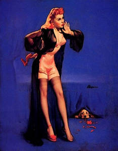 Листівка OLIVIA de BERARDINIS Claire Sinclair, Red Riding Hood, Playboy pin-up, October 2010