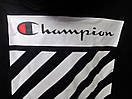 Кежуал худі off white x champion | чорна толстовка, фото 5
