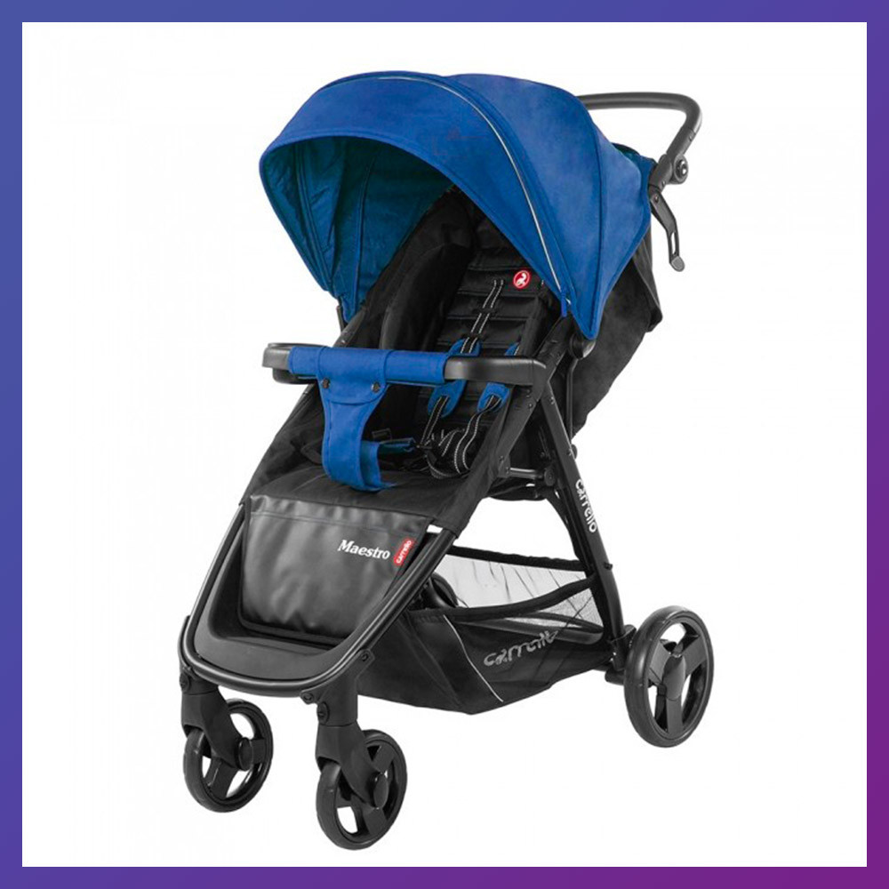 Дитяча прогулянкова коляска — книжка з регульованою спинкою CARRELLO Maestro CRL-1414 Orient Blue синя, фото 1
