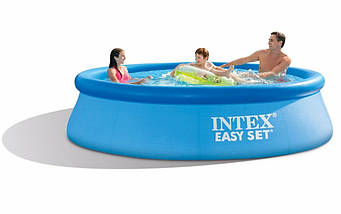 Басейн надувний Intex Easy Set 305х76см 28120 Дитячий сімейний круглий наливний басейн Интекс для дому, дачі, фото 3