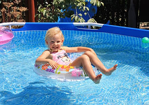 Каркасный бассейн для дома Intex 28202 305 х 76 metal frame pool интекс из пвх для всей семьи, фото 5