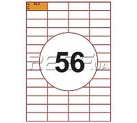 Этикетка A4 - 56 штук на листе 52,2x21,2 (100 листов)