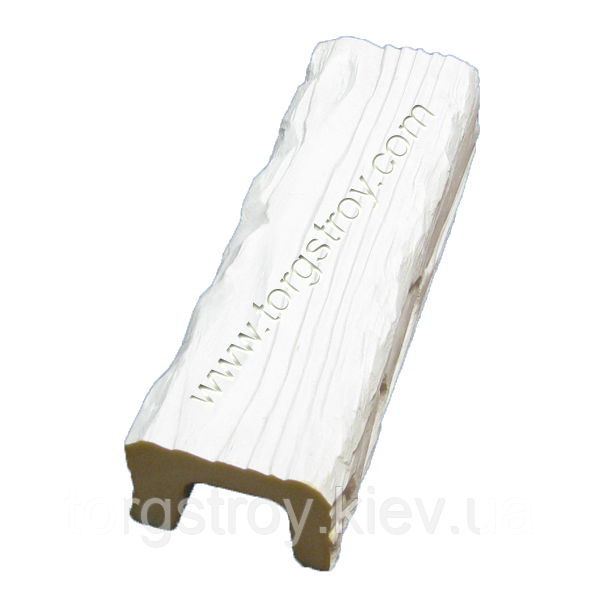 Балка декоративна, 6*9 см, біла, рустик