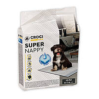 Одноразові пелюшки для собак 60*40 см Croci Super nappy 10 шт/уп