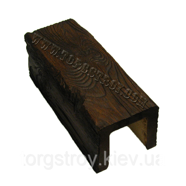 Балка стельова декоративна поліуретанова, 12*12 см, темний рустик, Decowood