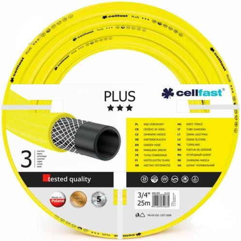 Шланг для поливання Plus ТМ cellfast 3/4 дюйма 25 метрів пр-во Польща