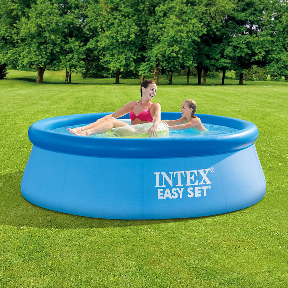 Басейн надувний Intex Easy Set 244х76см 28110 дитячий сімейний круглий наливний для дому, дачі