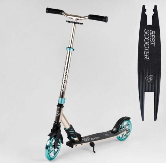 Двоколісний самокат Best Scooter Анодована Сталь фарбування з 1 амортизатором, колеса 180 мм PU