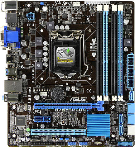 Материнська плата ASUS B75M-PLUS, s1155 Intel B75, фото 1