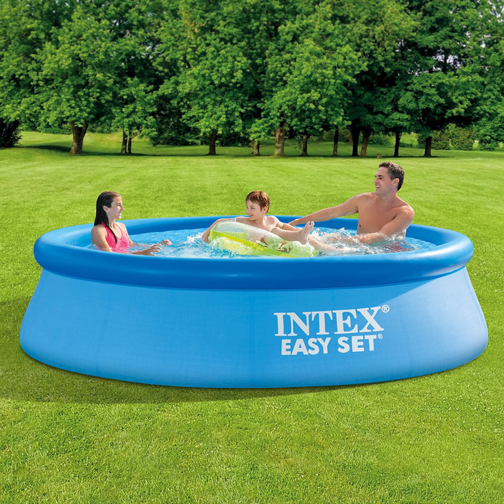 Басейн надувний Intex Easy Set 305х76см 28120 дитячий сімейний круглий наливний басейн интекс для дому, дачі