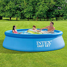 Дитячий надувний басейн intex 28120 easy set 305 х 76 см із надувним бортом круглий якісні для дачі, фото 4