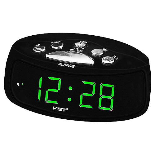 Годинник мережевий VST-773-4, зелений, USB