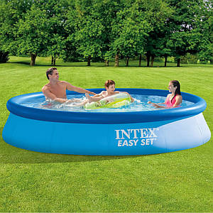 Басейн надувний Intex Easy Set 28130, 366х76см дитячий сімейний круглий для дому, дачі