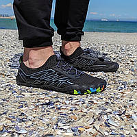 Чорні аквашузи чоловічі та жіночі королки аквавзуття шльопанці для моря аква взуття сліпони мокасини на морі пляж