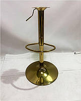 Барний стілець із підлокітниками з регульованою висотою Arno Bar GD-Base оксамит на золотій базі, фото 6