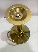 Барний стілець із підлокітниками з регульованою висотою Arno Bar GD-Base оксамит на золотій базі, фото 7