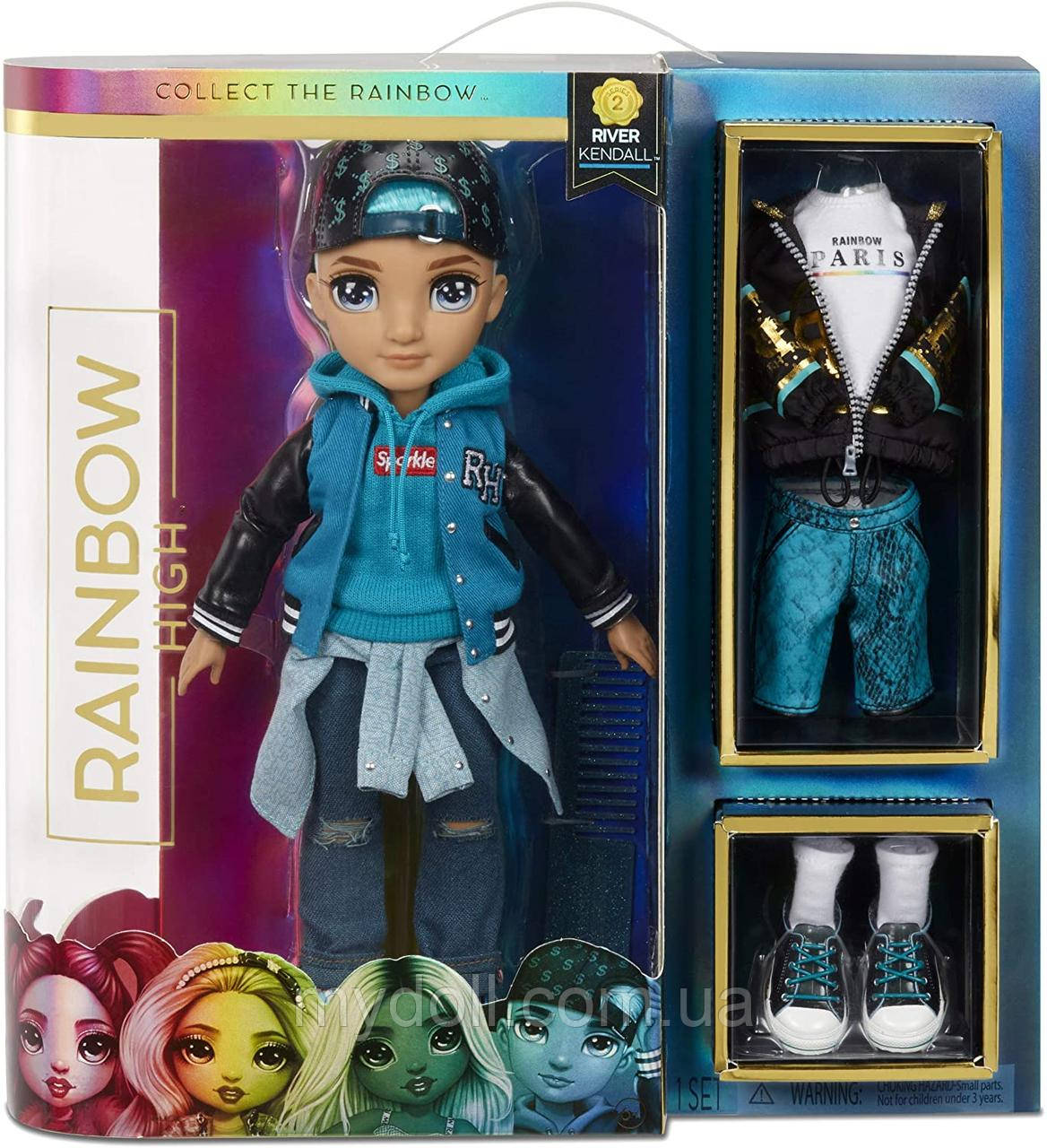 Лялька Rainbow High S2 Рейнбоу Хай Рівер Кендалл River Kendall хлопчик 572145 MGA Оригінал