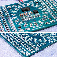 Радіоконструктор збірний для навчання паяння радіодеталей SMD і світлодіодів, фото 2