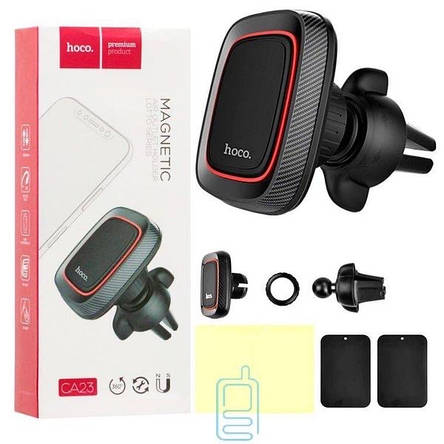 Автотримач для телефона Hoco CA23 Black у решітку обдування, фото 1