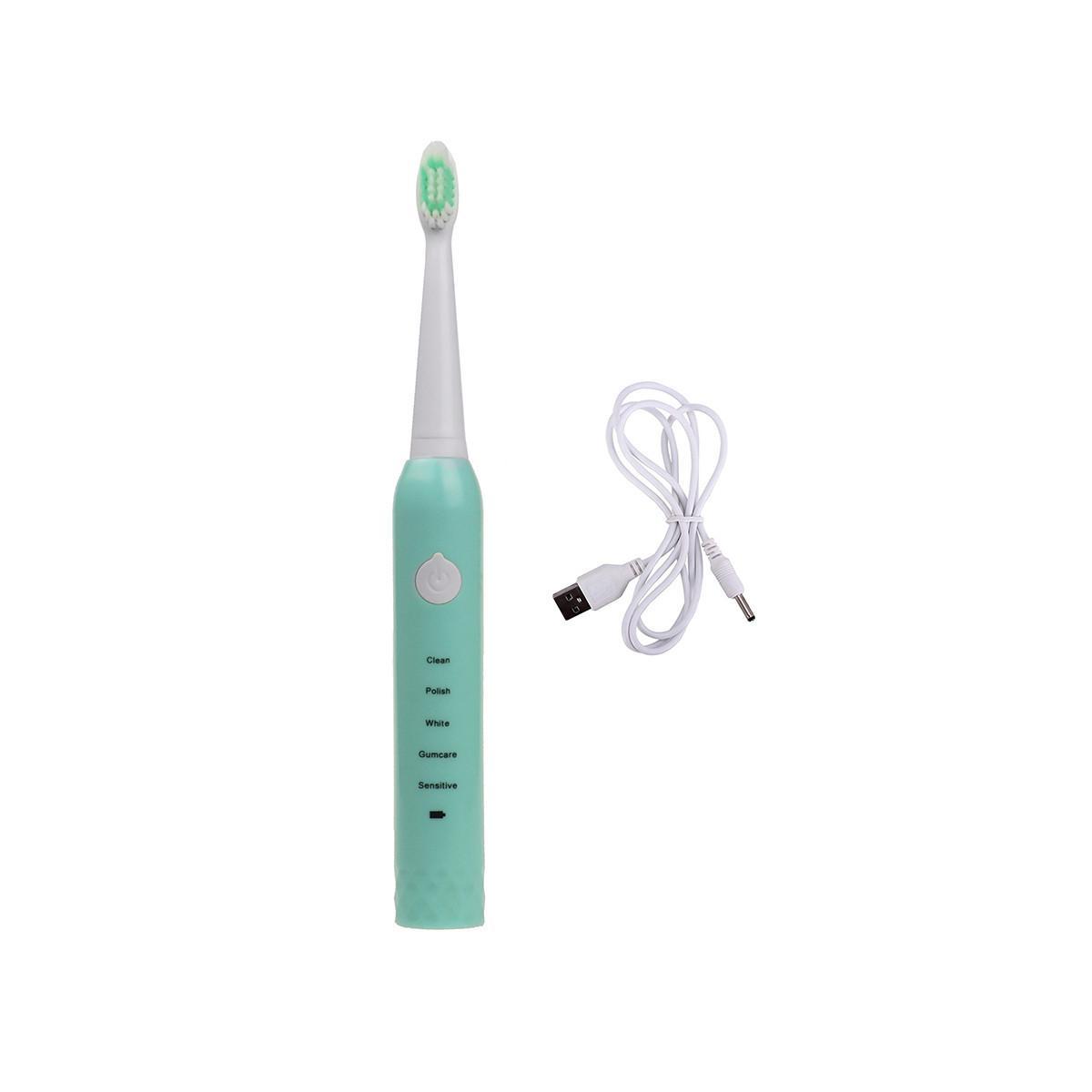 Електрична зубна щітка, Зелений із білим