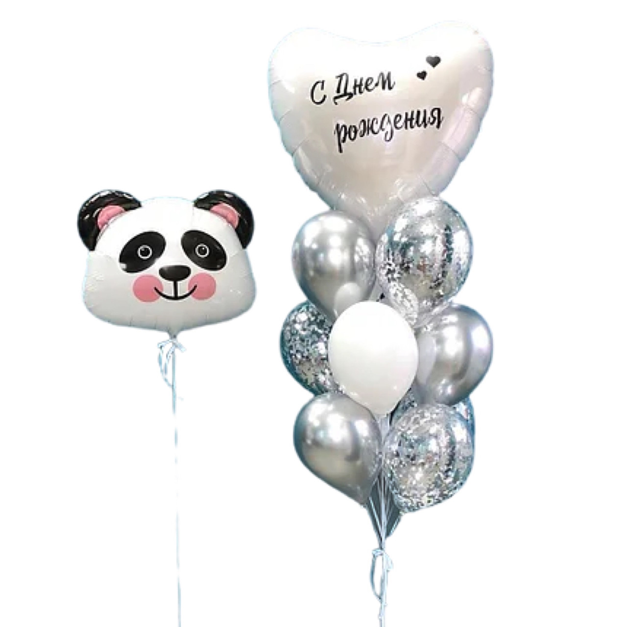 Повітряні кульки на день народження з фольгированной фігурою Панда