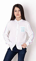 Біла шкільна блуза рубашка Мевіс на дівчинку 116-140