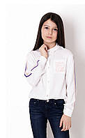 Біла шкільна блуза рубашка Мевіс на дівчинку 116-140