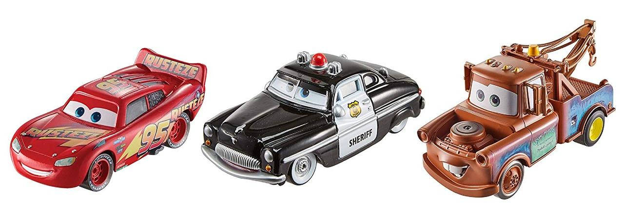 Ігровий набір трьох героїв з мультфільму Тачки 3 (Disney Pixar Cars Die-cast 3-Pack) від Mattel, фото 2