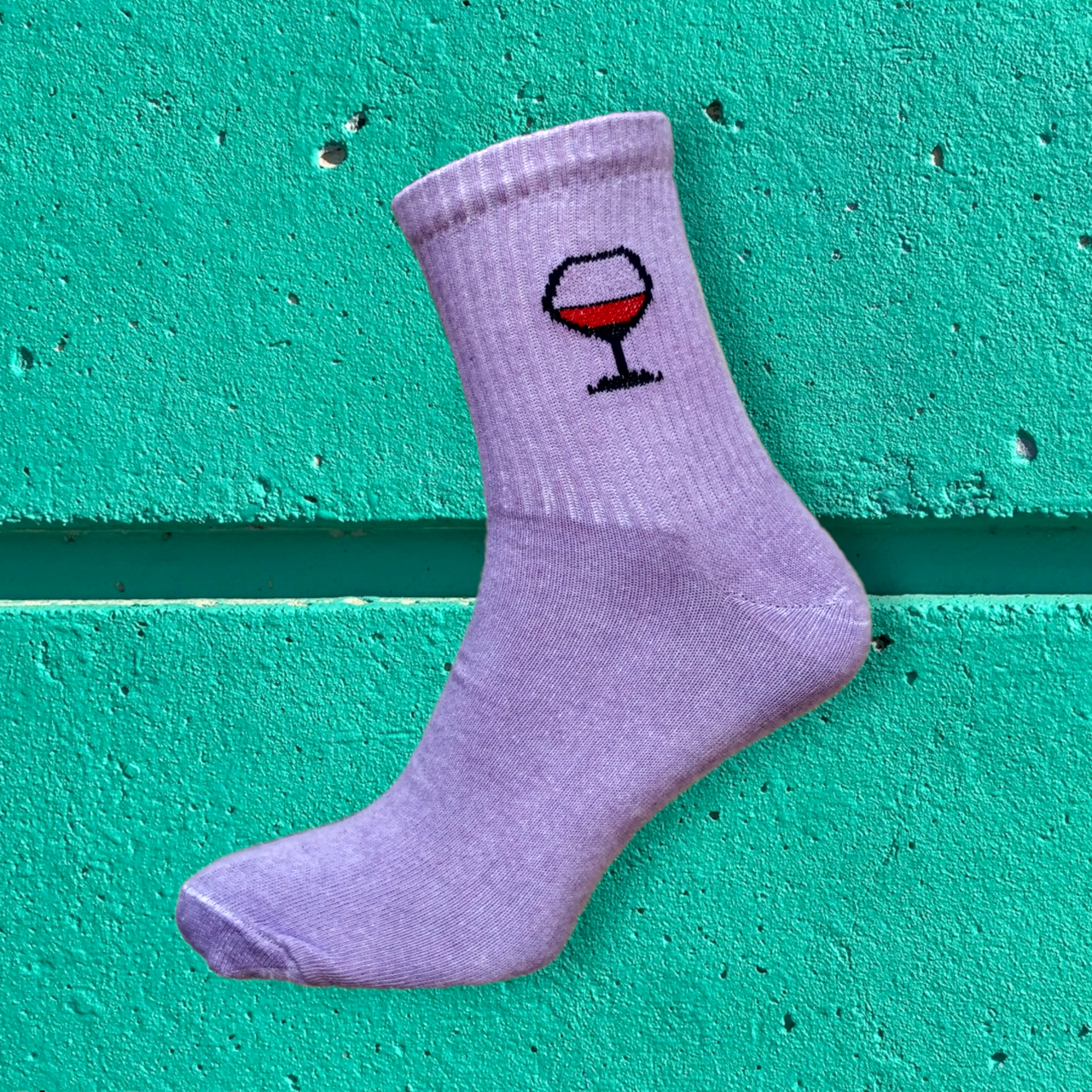 Високі шкарпетки з принтом девочка хочет движа фіолетові 36-41