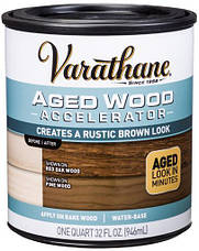 Склад для штучного старіння деревини, коричневий Varathane aged wood accelerator 0.946л, фото 6