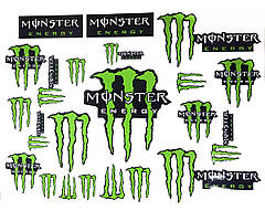 Наклейка аркуш А3 Green Monster