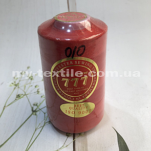 Швейна Нитка 40/2 (5000 ярдів/бобіна) 777 №010 Червоний