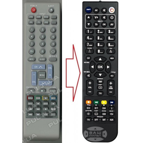 Пульт для телевізора SUPER 19N2D (аналог), фото 1