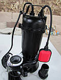 Фекальний насос із НІЖОМ AkWa PUMPS WQD 2.5 кВт + шланг, гайки, трос, перч., фото 2