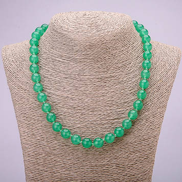 Намисто Нефрит гладка кулька d-10мм L-48см